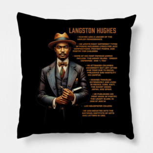 Langston Hughes Facts Pillow