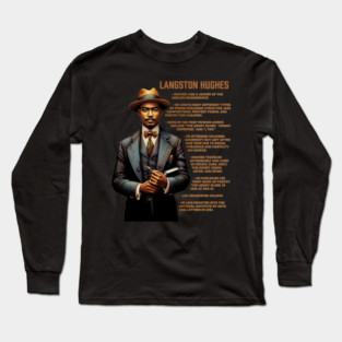 Langston Hughes Facts Long Sleeve T-Shirt