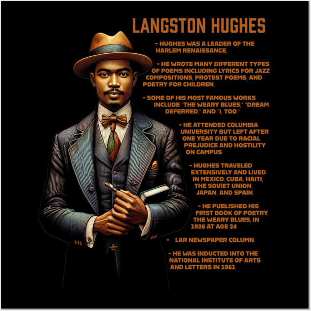 Langston Hughes Facts Wall Art by UrbanLifeApparel