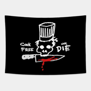 Bourdain Cook Free Or Die Tapestry