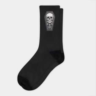 Skull Coffin Socks