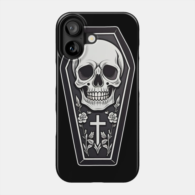 Skull Coffin Phone Case by Grave Digs