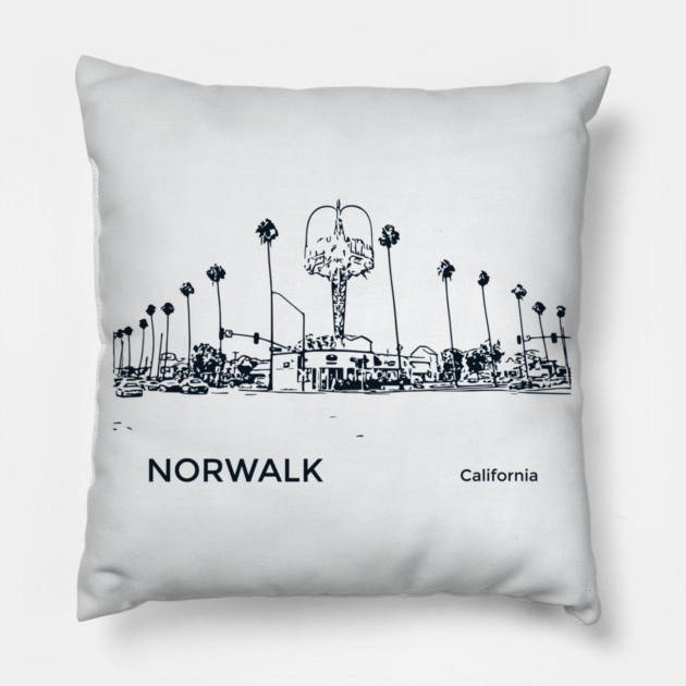 Norwalk California Pillow by Lakeric