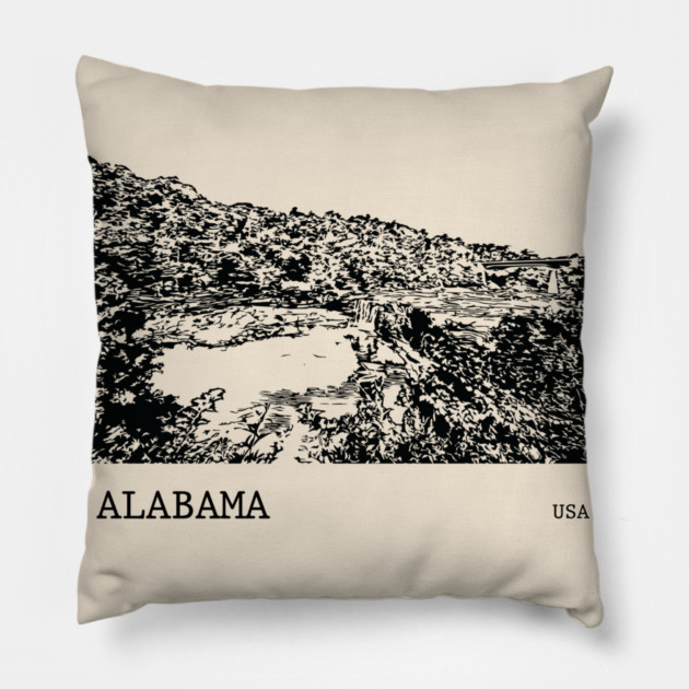 Alabama USA Pillow by Lakeric