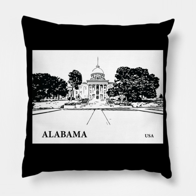 Alabama USA Pillow by Lakeric