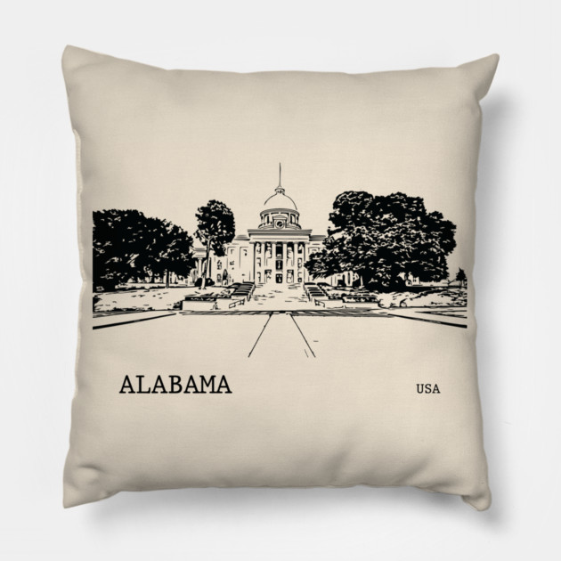 Alabama USA Pillow by Lakeric