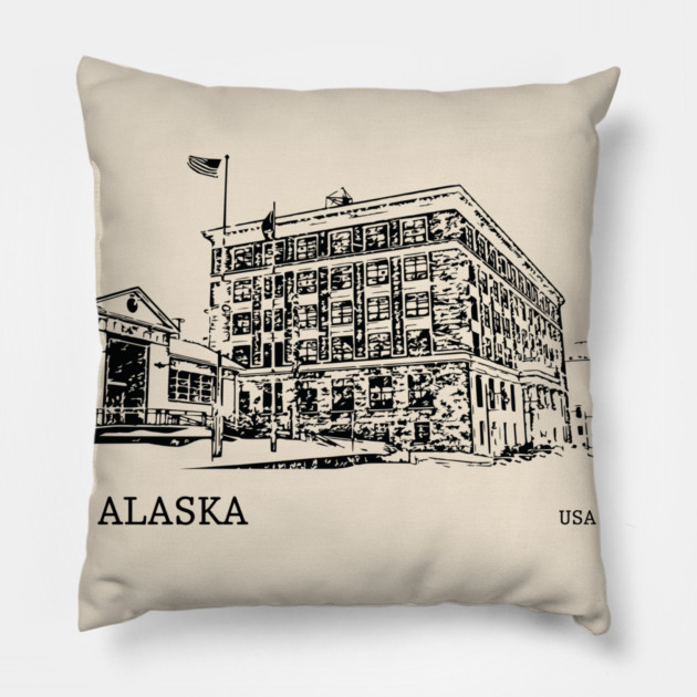 Alaska USA Pillow by Lakeric
