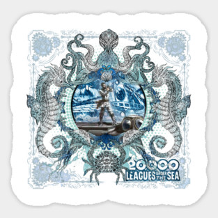 20,000 Leagues Under the Sea Retro Steampunk Sticker
