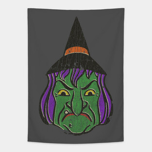1950s Halloween Witch Tapestry