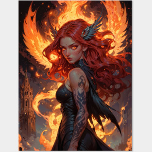 Ruler of Flame, The Phoenix Sorceress Posters and Art