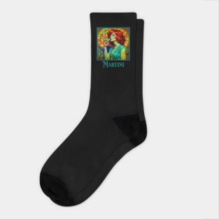 Art Nouveau Martini Socks