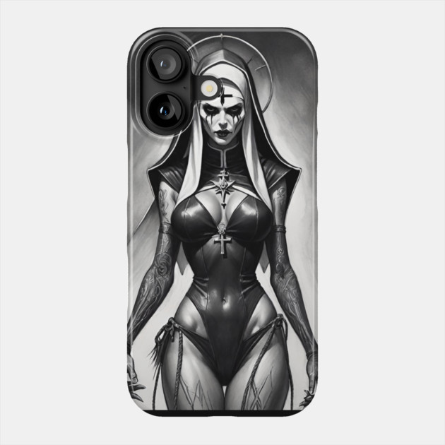 Evil Nun Swimsuit Phone Case by Grave Digs
