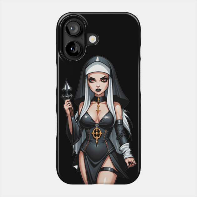 Hot Goth Nun Phone Case by Grave Digs