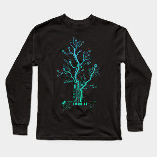 Green Technology Tree Long Sleeve T-Shirt