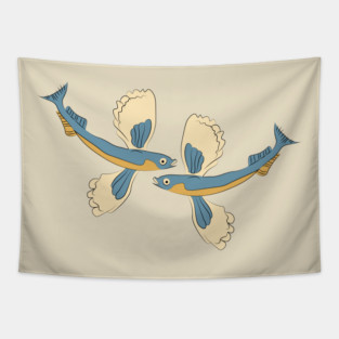 Minoan flying fish Tapestry