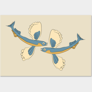 Minoan flying fish Posters and Art
