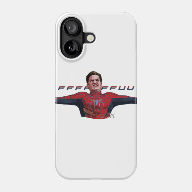 Tobey-Man is Struggling Phone Case by 51Deesigns