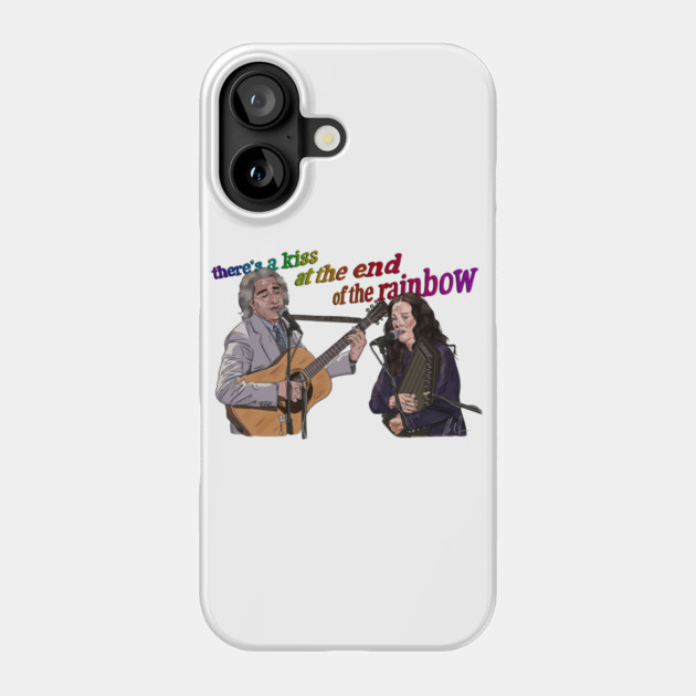 A Mighty Wind: Kiss at the End of the Rainbow Phone Case by 51Deesigns