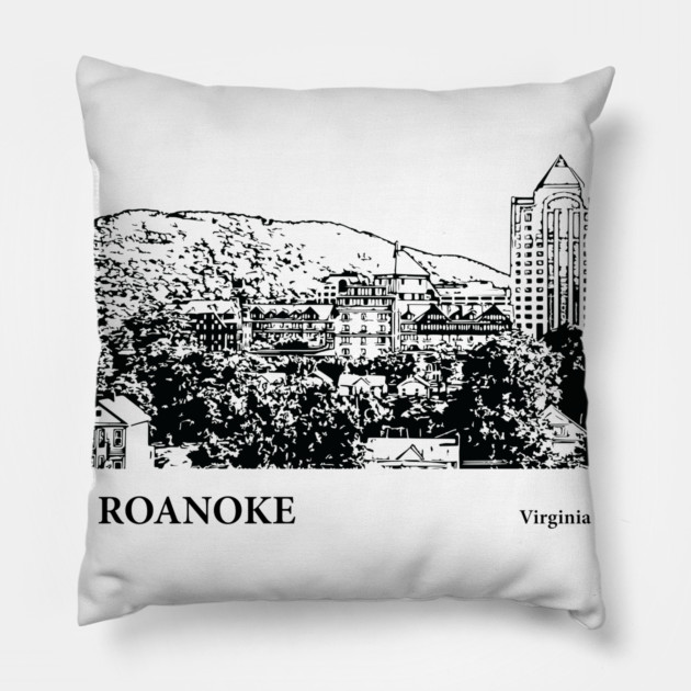 Roanoke Virginia Pillow by Lakeric