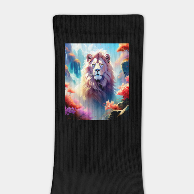 Lion in the sky double exposure wildlife forests by BirdsnStuff