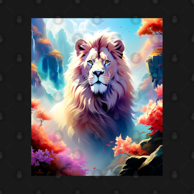 Lion in the sky double exposure wildlife forests by BirdsnStuff