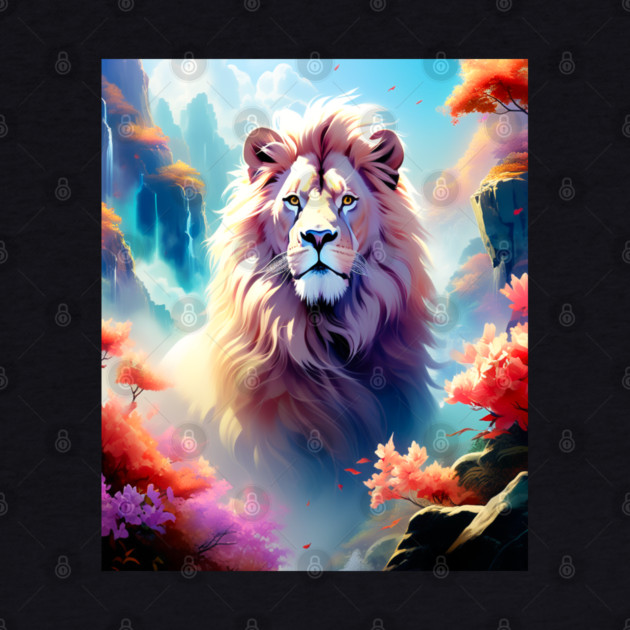 Lion in the sky double exposure wildlife forests by BirdsnStuff