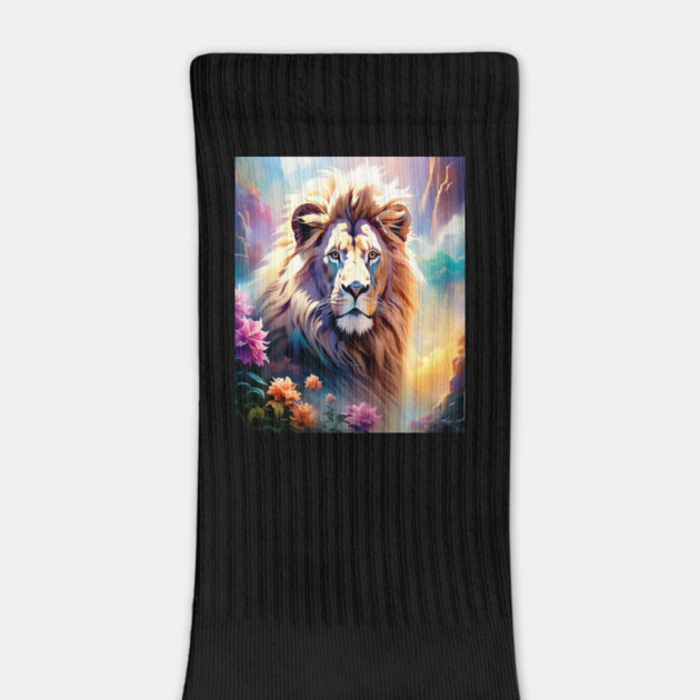 Lion in the sky double exposure wildlife forests by BirdsnStuff