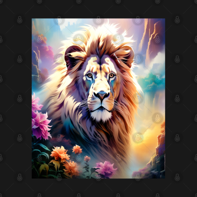 Lion in the sky double exposure wildlife forests by BirdsnStuff