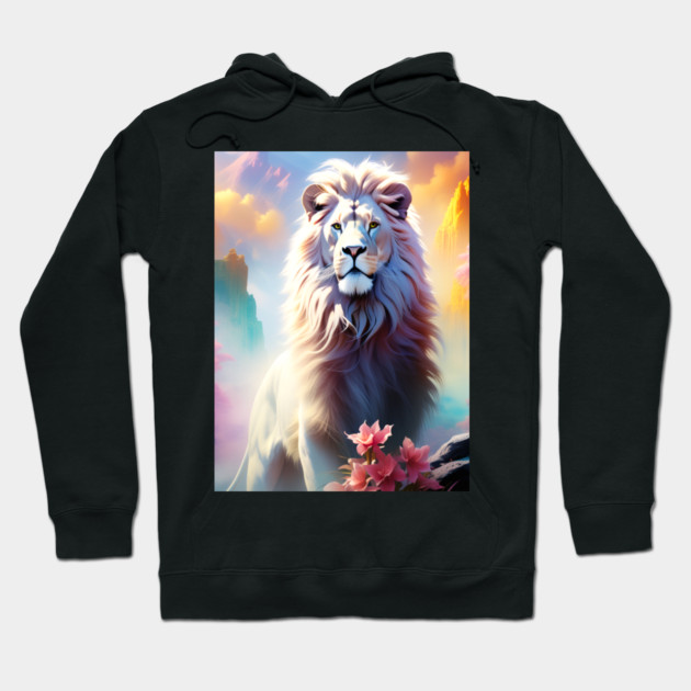 Lion in the sky double exposure wildlife forests Hoodie by BirdsnStuff