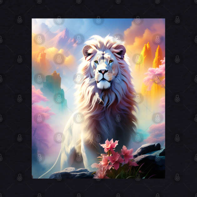 Lion in the sky double exposure wildlife forests by BirdsnStuff