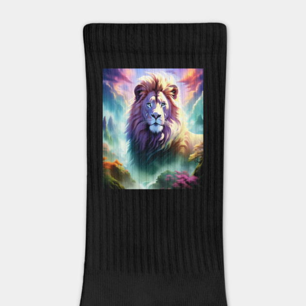 Lion in the sky double exposure wildlife forests by BirdsnStuff