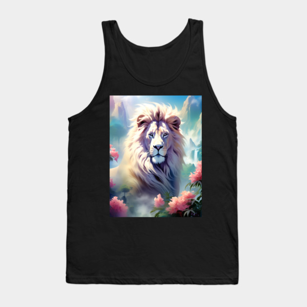 Lion in the sky double exposure wildlife forests Tank Top by BirdsnStuff