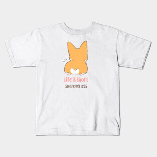 Corgi Short legs sit down Kids T-Shirt