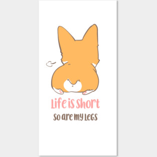 Corgi Short legs sit down Posters and Art
