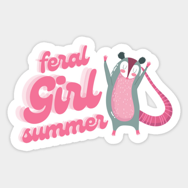 Feral Girl Summer Sticker by The WYLD Tribe
