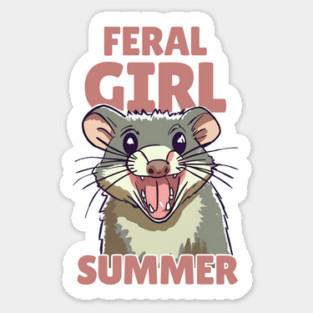 Feral Girl Summer Sticker