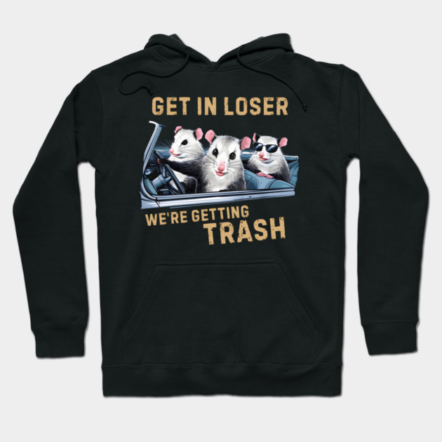 GET IN LOSER WE’RE GETTING TRASH Hoodie by MakerMind8.2