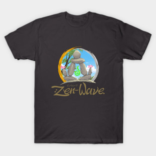 : Zen-Wave; Stone-Monk. T-Shirt
