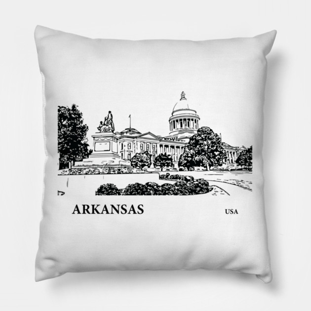 Arkansas State USA Pillow by Lakeric
