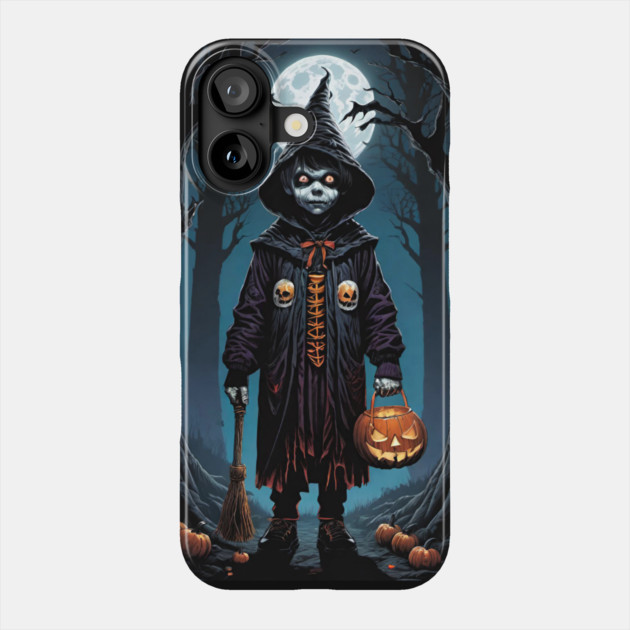 Trick or Treat Creepy Kid Phone Case by Grave Digs
