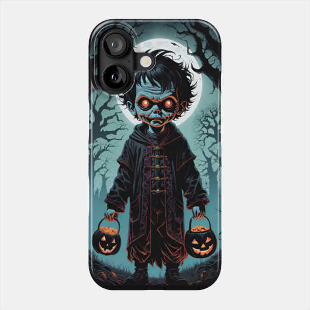 Trick or Treat Zombie Kid Phone Case by Grave Digs