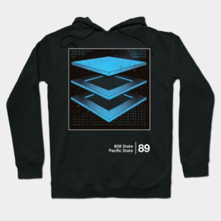 Pacific State / Minimalist Graphic Artwork Design Hoodie