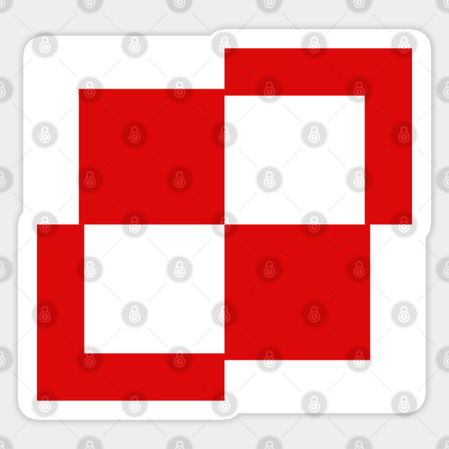 Polish Air Force Roundel - Szachownica Poland Checkerboard Sticker by Yesteeyear
