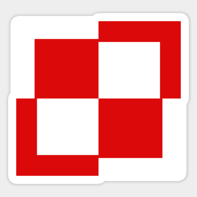 Polish Air Force Roundel - Szachownica Poland Checkerboard Magnet by Yesteeyear