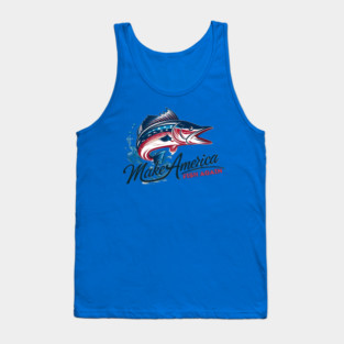 Patriotic Walleye: Make America Fish Again Tank Top