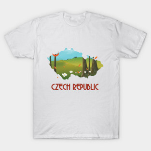 Czech republic travel map T-Shirt