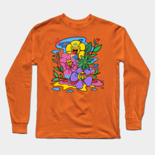 Happiness Flowers Long Sleeve T-Shirt