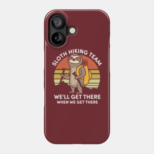 Sloth Hiking Team Phone Case