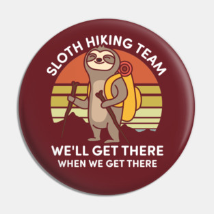 Sloth Hiking Team Pin