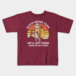 Sloth Hiking Team Kids T-Shirt